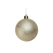 Champagne Glitter Shatterproof Bauble (x1) (25cm)