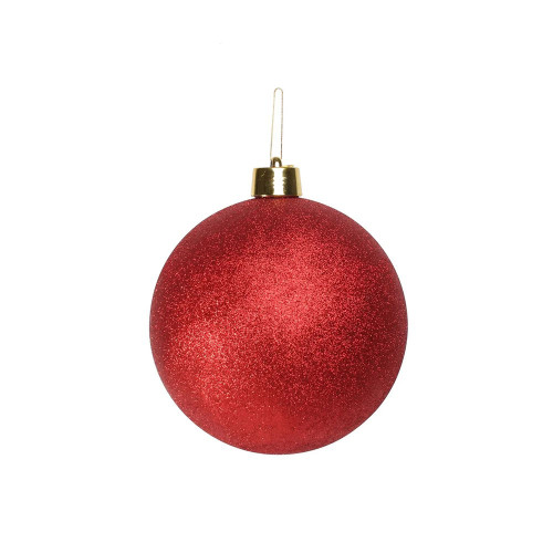 Red Glitter Shatterproof Bauble (x1) (25cm)