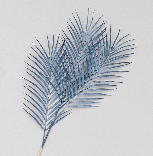 94cm Palm Spray x3 Blue