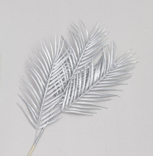 94cm Palm Spray x3 Silver