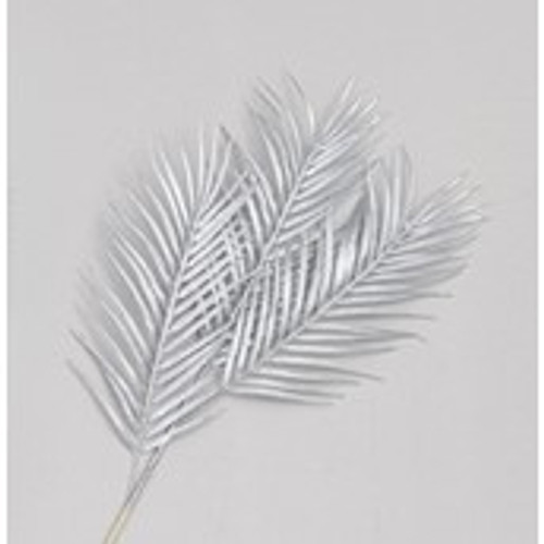 94cm Palm Spray x3 Silver