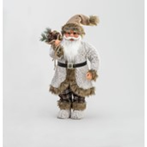 70cm Standing Santa w/Sack Cream