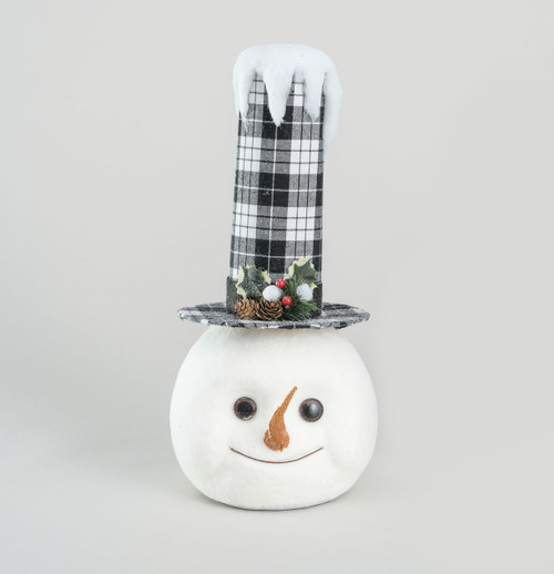 48cm Snowman Head Check Hat Orn