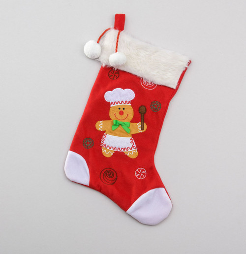 60cm Fabric Gingerbread Stocking