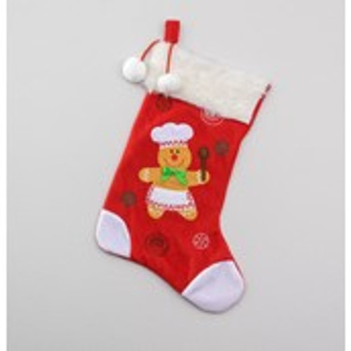 60cm Fabric Gingerbread Stocking