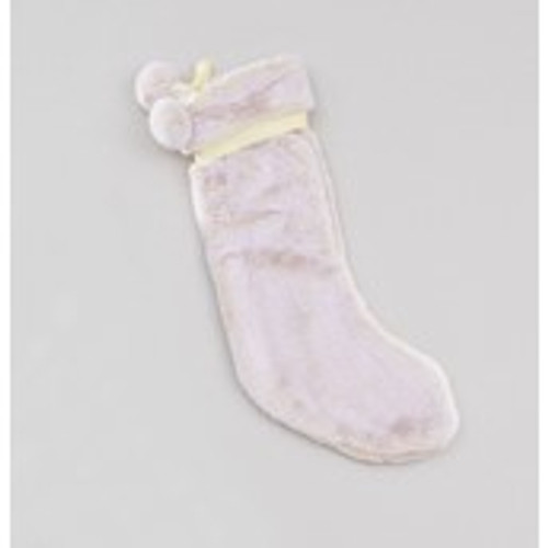 60cm Faux Fur Stocking Soft Pink