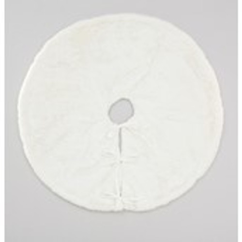 90cm Faux Fur Tree Skirt Cream