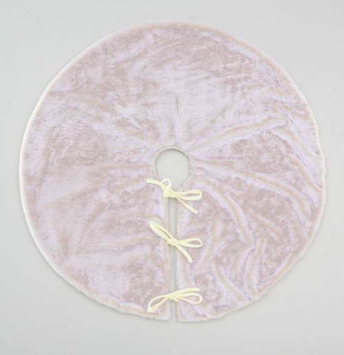 90cm Faux Fur Tree Skirt Soft Pink