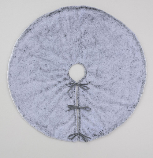 90cm Faux Fur Tree Skirt Grey