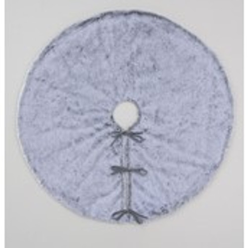 90cm Faux Fur Tree Skirt Grey