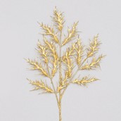 66Cm Plastic Leaf Spray Gold