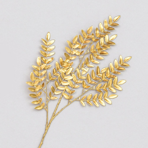 66Cm Box Leaf Spray Gold