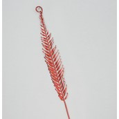 94cm Glitter Fern Spray Red