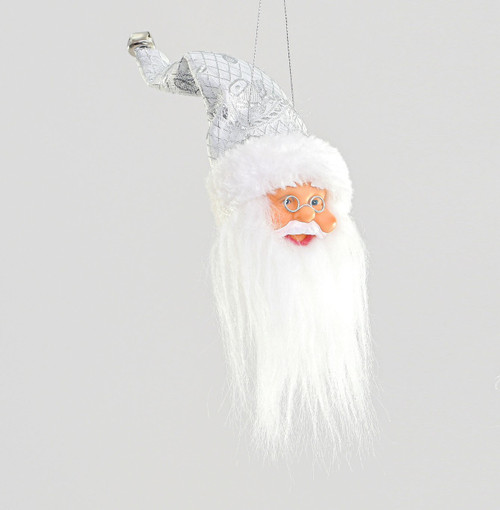 25cm Santa Head Silver