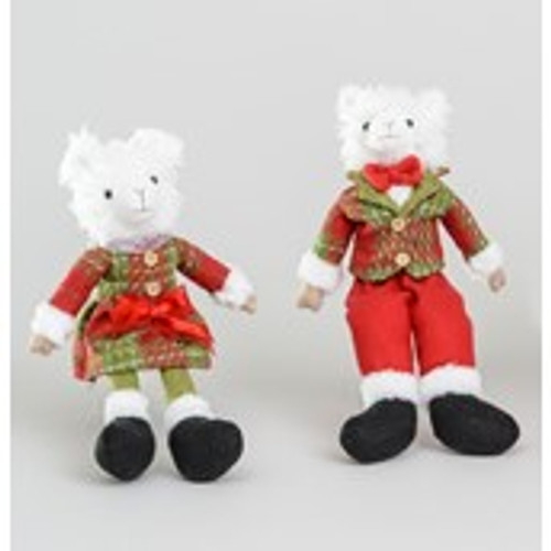 36cm Sitting Llama Ornament 2Ass