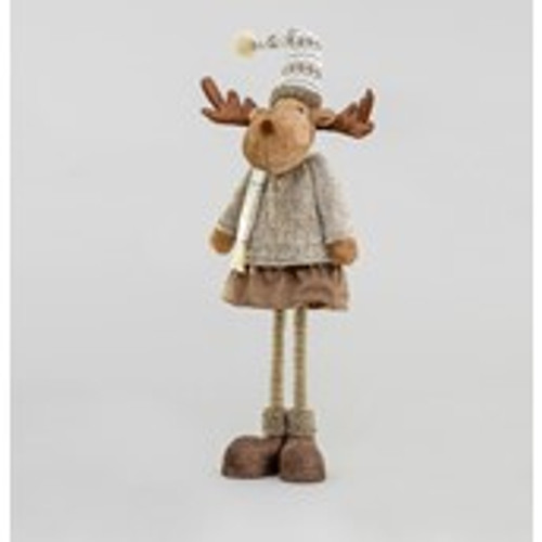 95cm Plush Stretch Leg Moose Brown