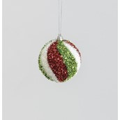 80mm Swirl Coloured Ball Decoratio