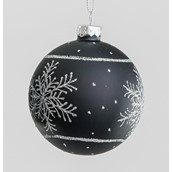 80mm Snowflake Pattern Black/Silve