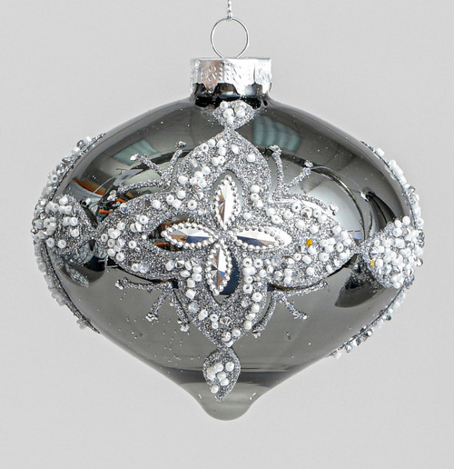 100mm Glitter/Bead Onion Petrol