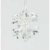 6cm Glass Snowflake Decoration