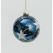 80mm Glass Star Ball Midnight