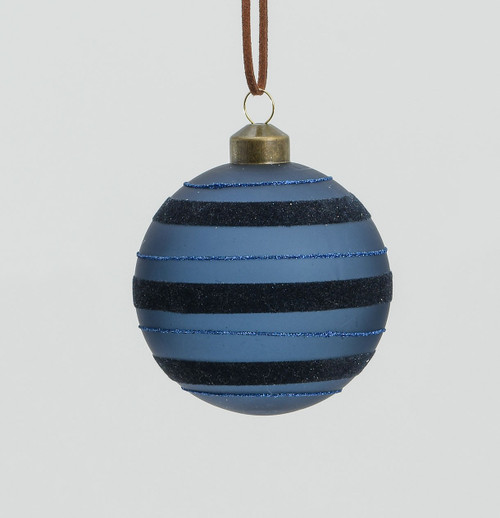 80mm Glass Velvet/Stripe Ball Mid.