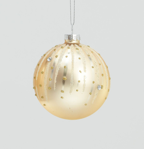 80mm Glass Cascade Glitter Ball Ch