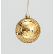 80mm Glass Loop Pattern Ball Gold