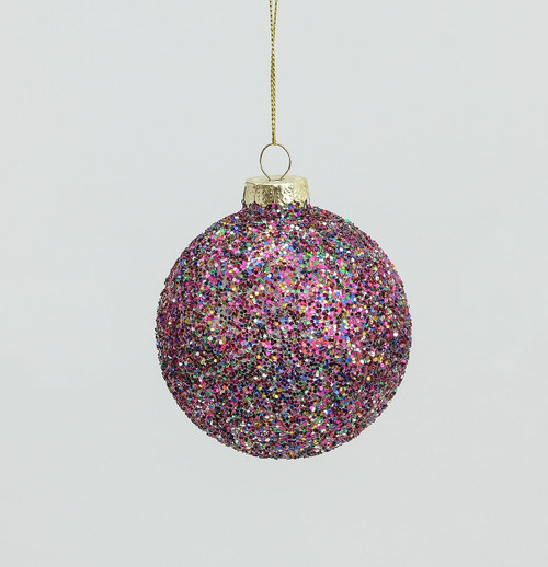 80mm Glass Multi Glitter Ball HP
