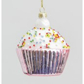 10cm Doughnut w/Bead Dec Hot Pink