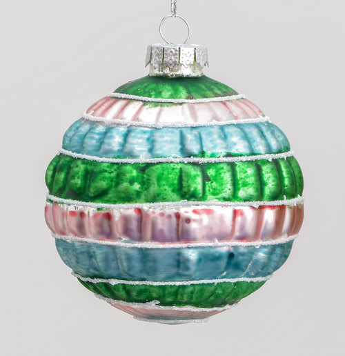 8cm Glass Pattern Ball Multi