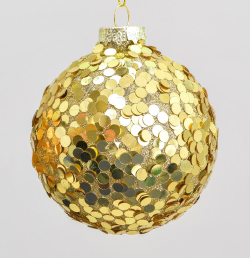 8cm Sequin Pattern Ball Champagne