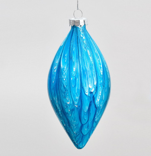 13cm Pattern Olive Decoration Aqua