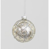 8cm Glass Ball w/Glitter Pattern