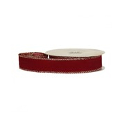 Burgundy Velvet ribbon 25mm x 10yrds Burgundy Velvet ribbon 25mm x 10yrds