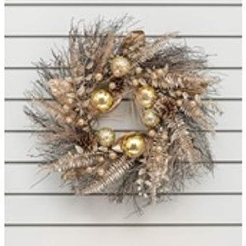 60cm Twig Ball/Leaf Wrth Gold/RG