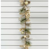180cm Glitter Mix Leaf Garland Chm