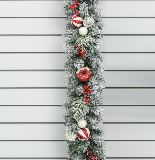 180cm Glitter Doughnut Garland R/W
