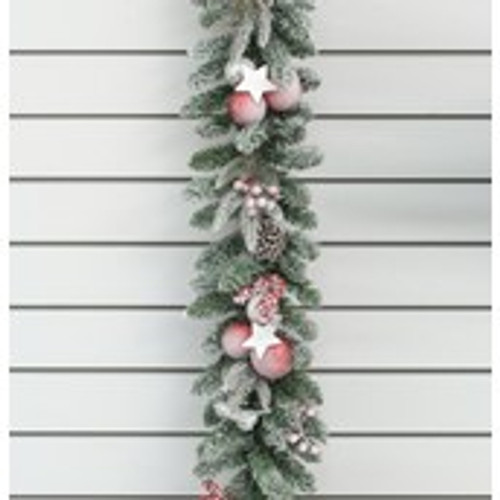 180cm Frost Ball/Deer/Star Garland