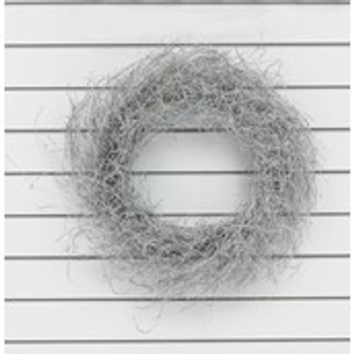 60cm Twig Wreath Silver