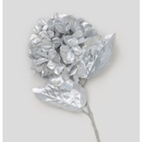 68cm Glitter Hydrangea Silver