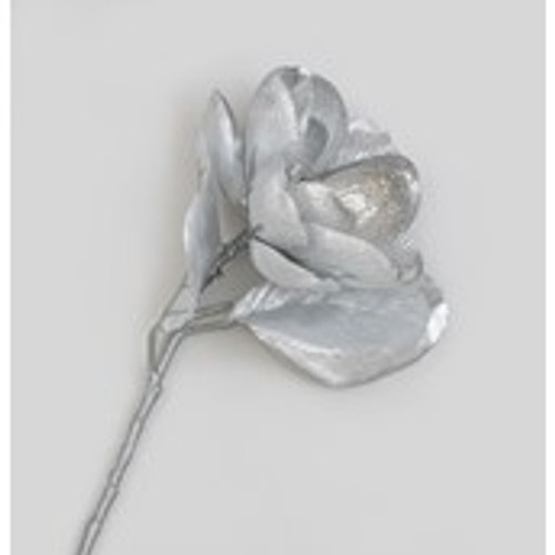 74cm Glitter Magnolia Silver