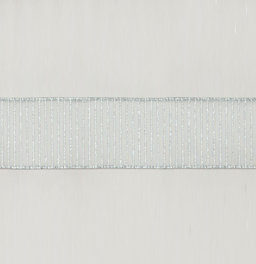 2.5"x10Y Stripe Pattern Silver