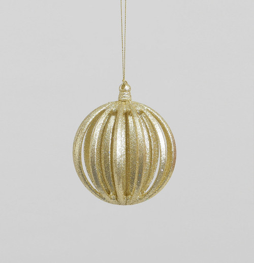 8cm Glitter Hollow Ball Decoration