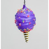 14cm Glass Ice Cream Dec Lilac