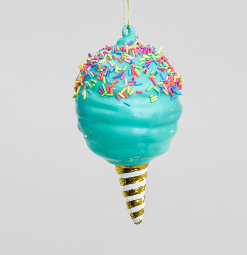 14cm Glass Ice Cream Turquoise