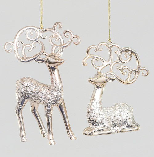 14cm Reindeer Dec. 2Ass Rose Gold