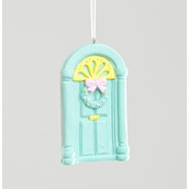 10cm Clay Door Decoration Lt Green