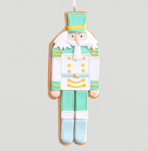 14cm Nutcracker Decoration Lt Grn