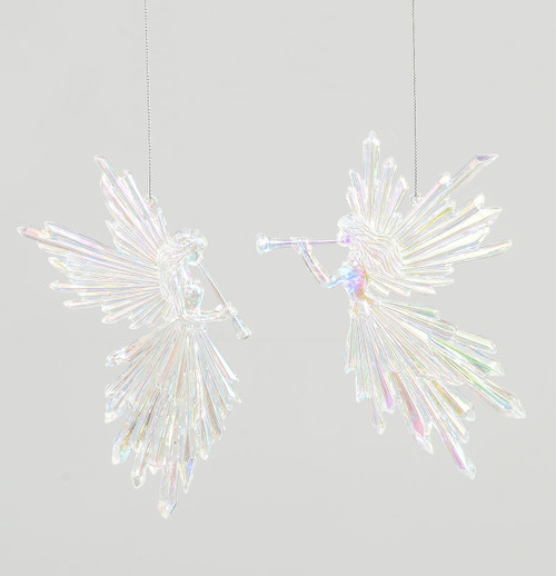 17cm Angel Decoration 2Ass Irid.